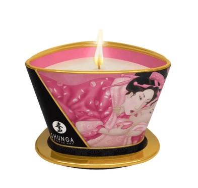 Świeca do masażu - Shunga Massage Candle Rose Petals 170 ml